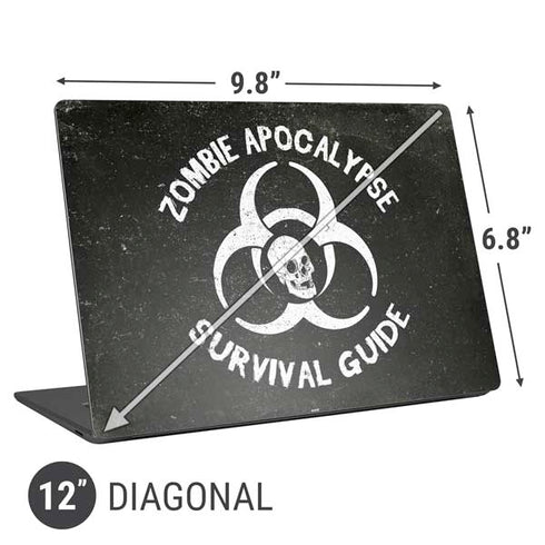 Zombie Apocalypse Survival Guide Universal Laptop 12in (9.8 x 6.8in) Skin